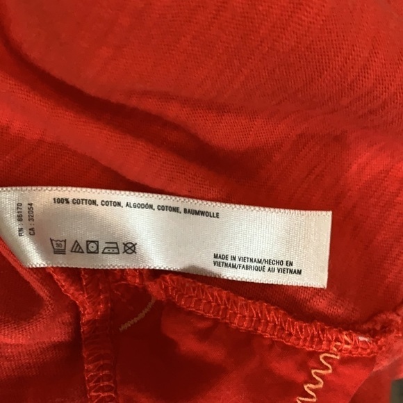 Anthropologie Pure+Good Red Slub Scoop tank top - Picture 4 of 5